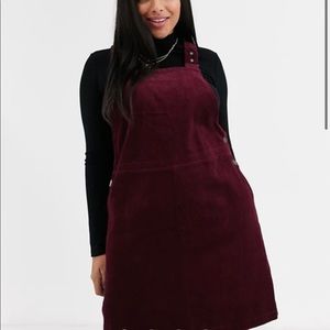 New Look Curve Cord Pinny Corduroy Overall Dress